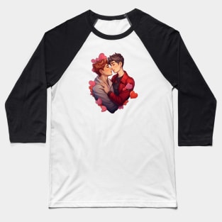 Valentines day Gay couple Baseball T-Shirt